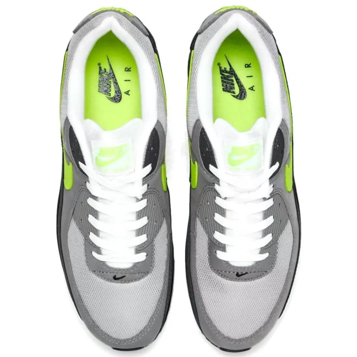 Nike shoes - Nike Air Max 90 - Air Max - Gray, Maufacturer: Black/Neon Yellow/Anthracite/Light Charcoal/Pearl Grey/White 5