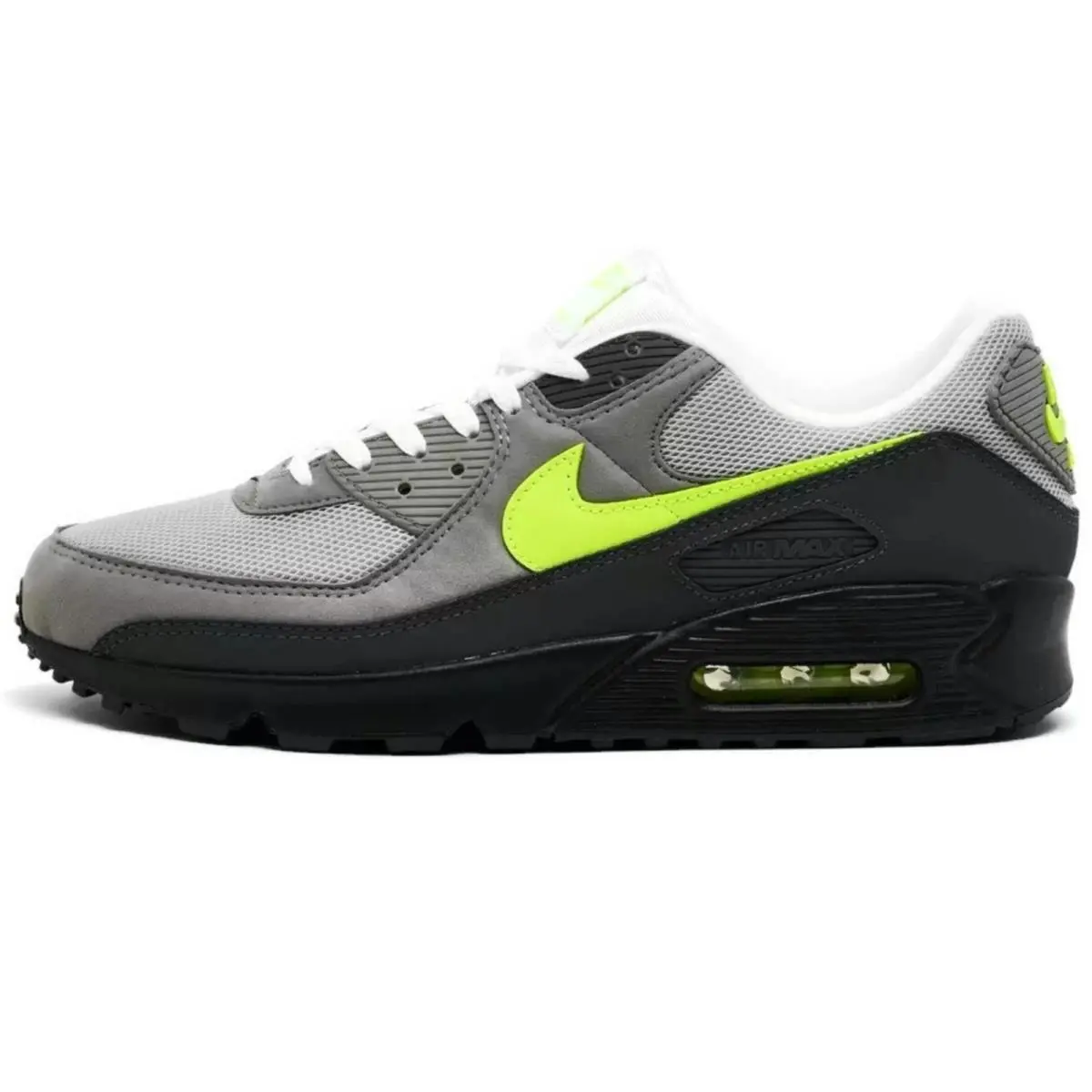 Nike shoes - Nike Air Max 90 - Air Max - Gray, Maufacturer: Black/Neon Yellow/Anthracite/Light Charcoal/Pearl Grey/White 24