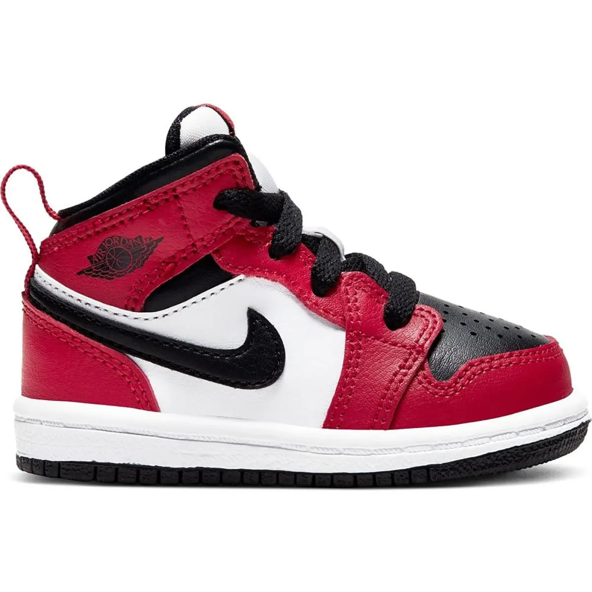 Toddler`s Jordan 1 Mid Black/black-gym Red 640735 069 by Nike