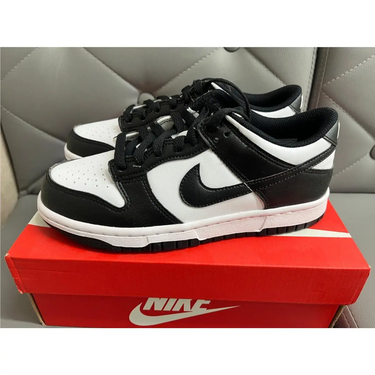 IU7766-100 Size 11C-3Y 3.5-7Y  Dunk Low Panda PS GS by Nike
