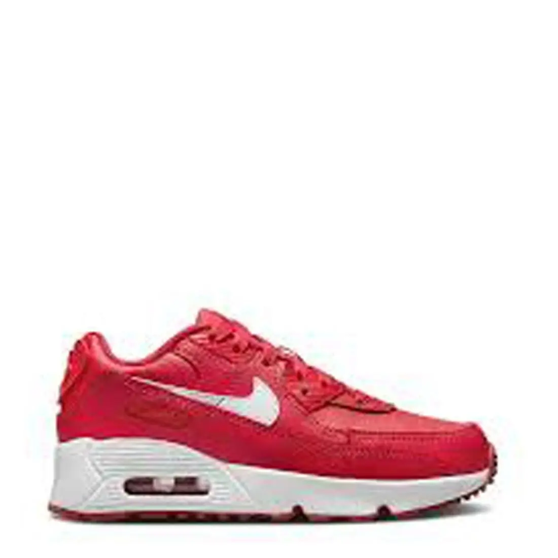 Nike Air Max 90 Leather PS Track Red Kids Casual Running Shoes DV3608-600