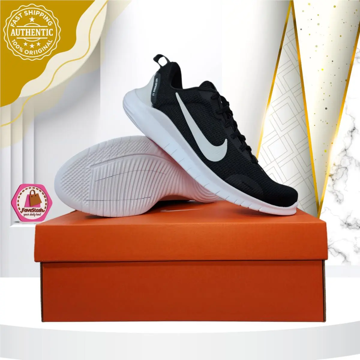 Flex Experience Run 12 Road Running Shoes Black White DV0740-004 Men`s Size by Nike