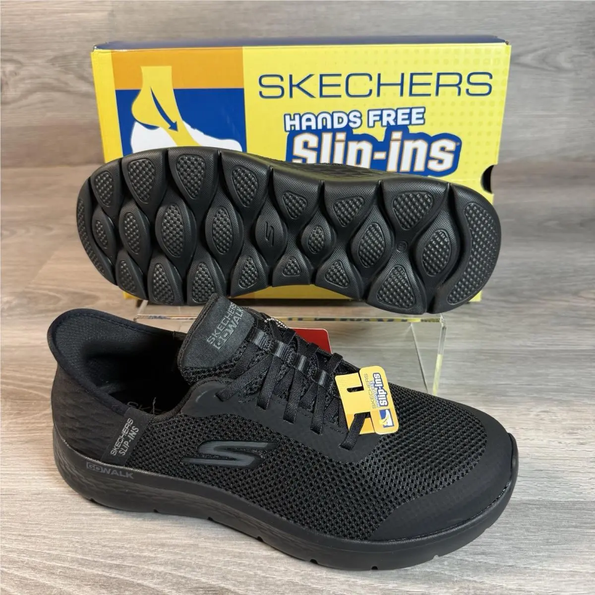Women’s Size 9.5 Go Walk Joy Slip-on Shoes Black Style 124836W Bbk by Skechers