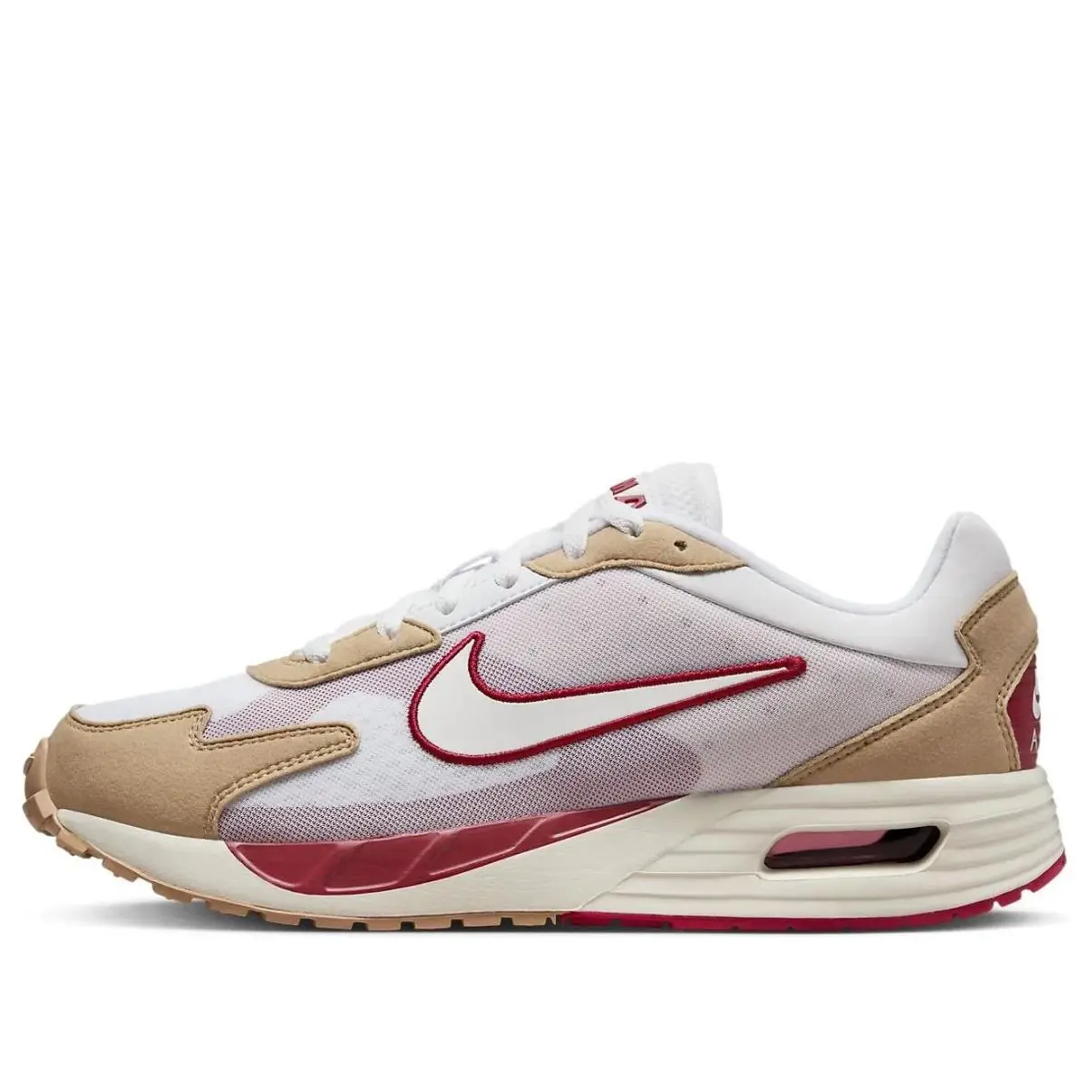 Nike Air Max Solo Tan Red White Running Nby Sneakers DX3666-101 Mens Size - White
