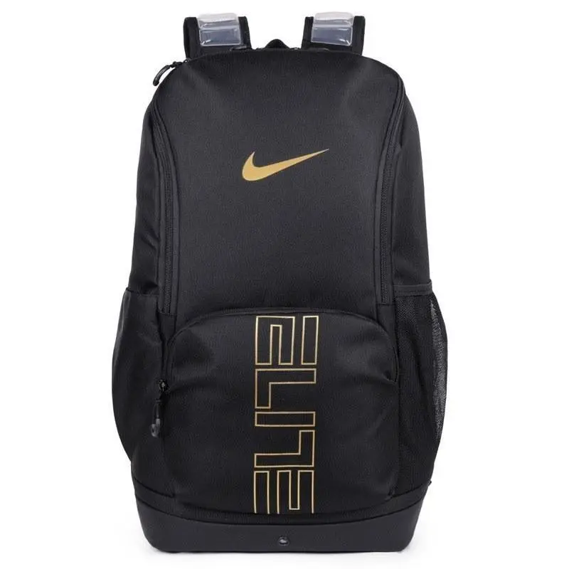 Varsity Elite Backpack 32L Black Metallic Silver Unisex Black gold by Nike