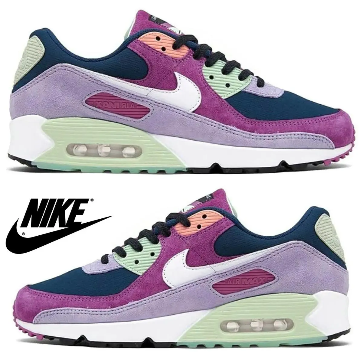 Nike Air Max 90 Men`s Sneakers Running Casual Athletic Shoes Comfort Trainers 10