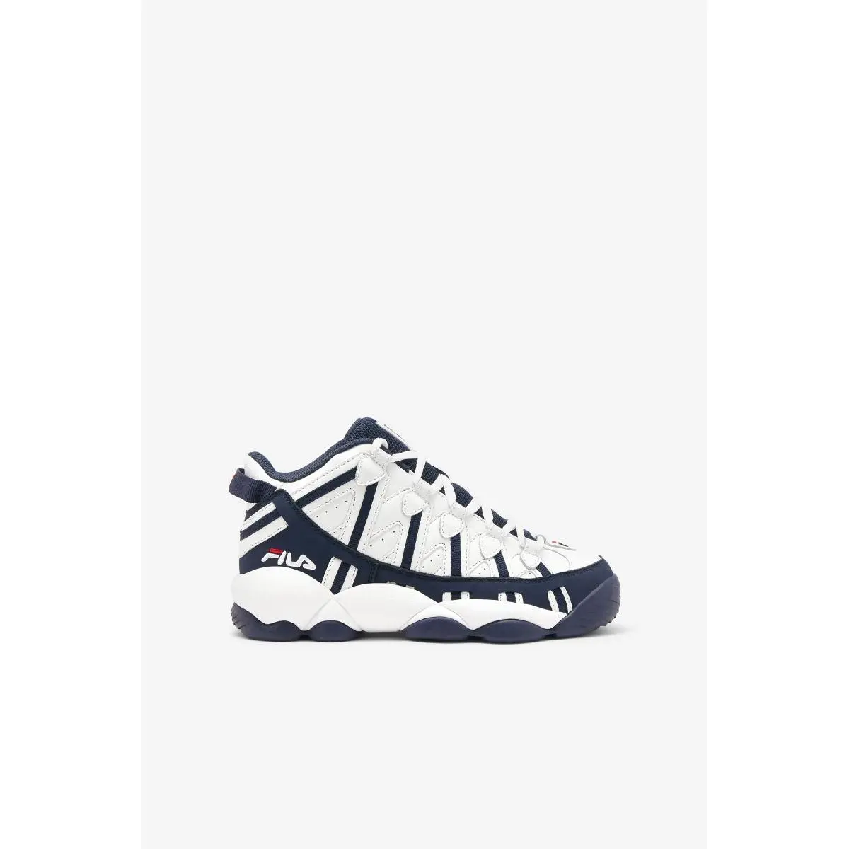 Fila Unisex Kids` Stackhouse Spaghetti Basketball Shoes White/fila Navy/fila
