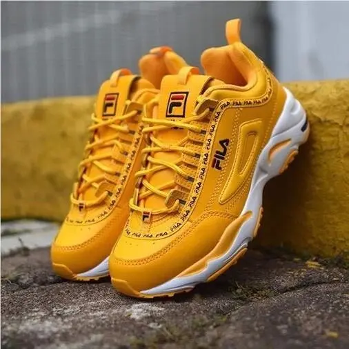 Fila Disruptor II X Ray Tracer Canary Yellow White 5FM00650-704 Women`s Shoes
