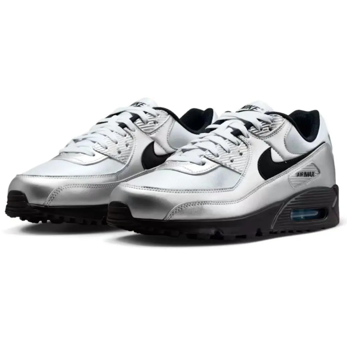 Nike shoes - Nike Air Max 90 - Air Max - Silver, Maufacturer: Chrome/Gamma Blue/Black 9