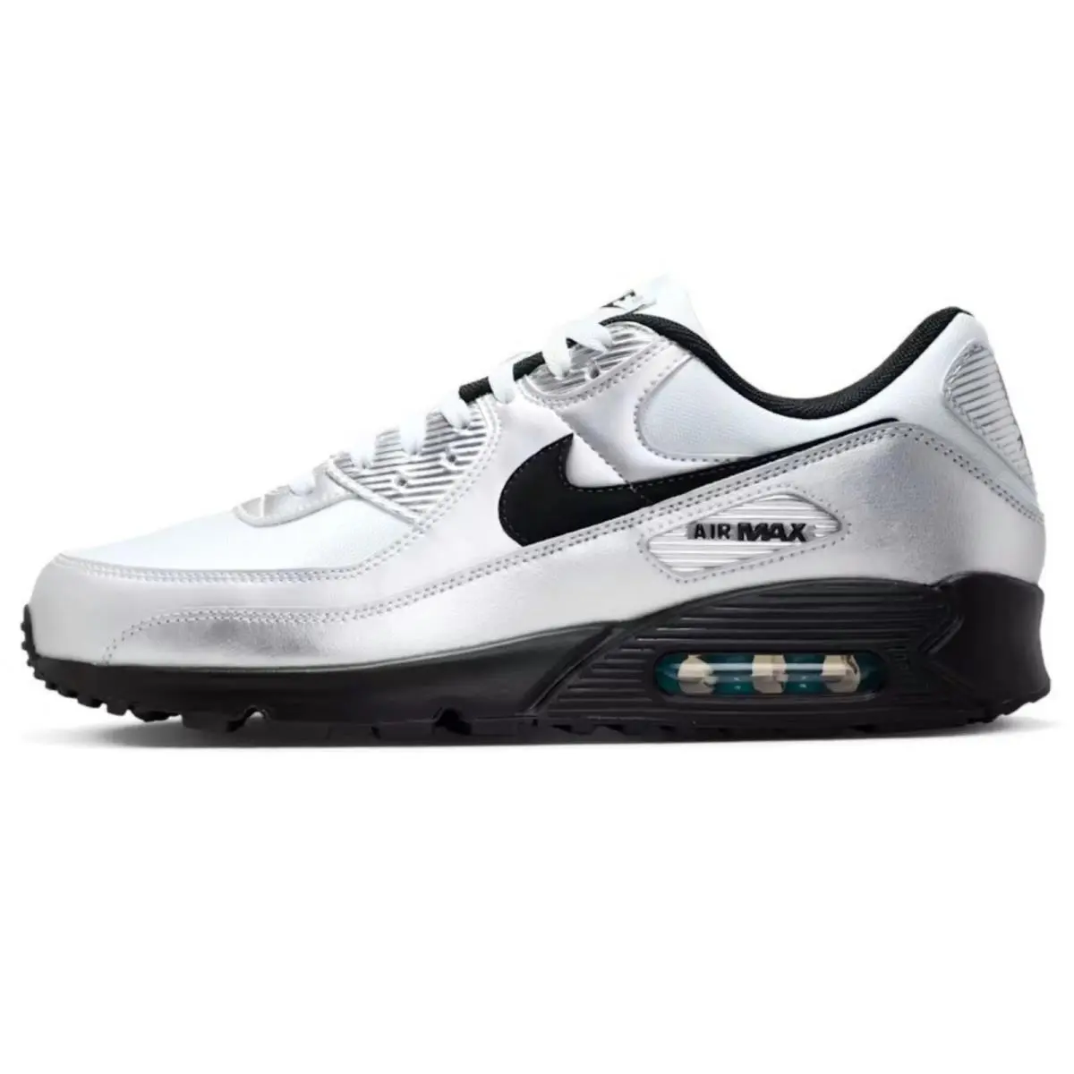 Nike shoes - Nike Air Max 90 - Air Max - Silver, Maufacturer: Chrome/Gamma Blue/Black 23