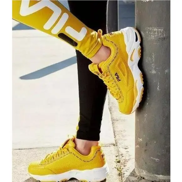 Fila Disruptor II X Ray Tracer Yellow White 5FM00650-704 Women`s Shoes Size: 7