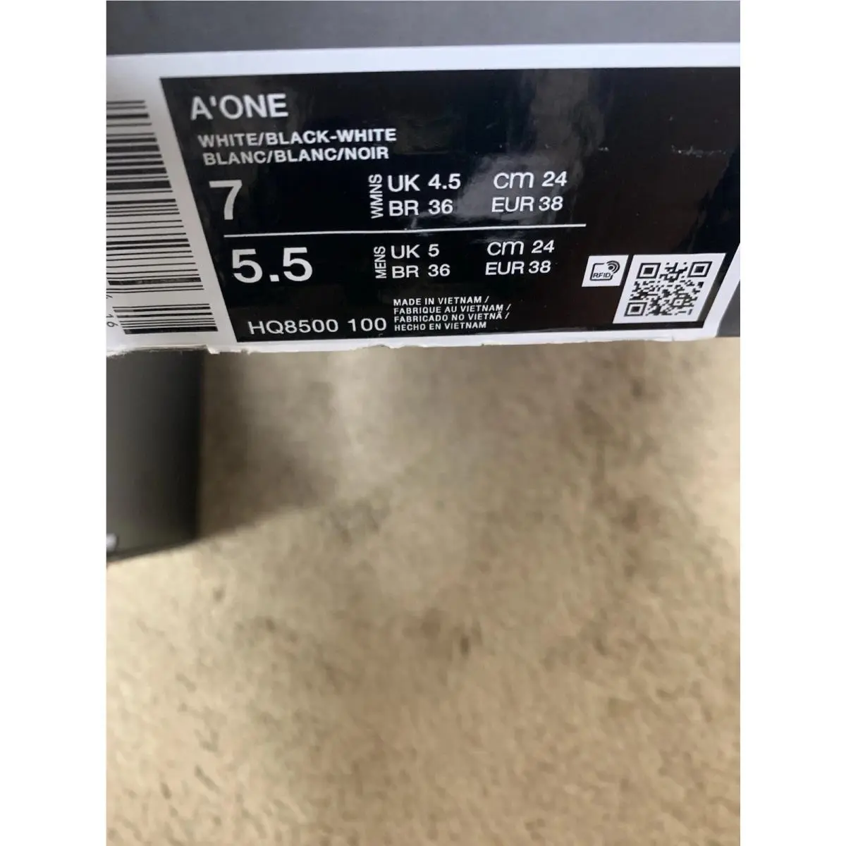 Nike shoes - Nike A`One TB - HQ8500-100 - White, Manufacturer: White/Black/White 15