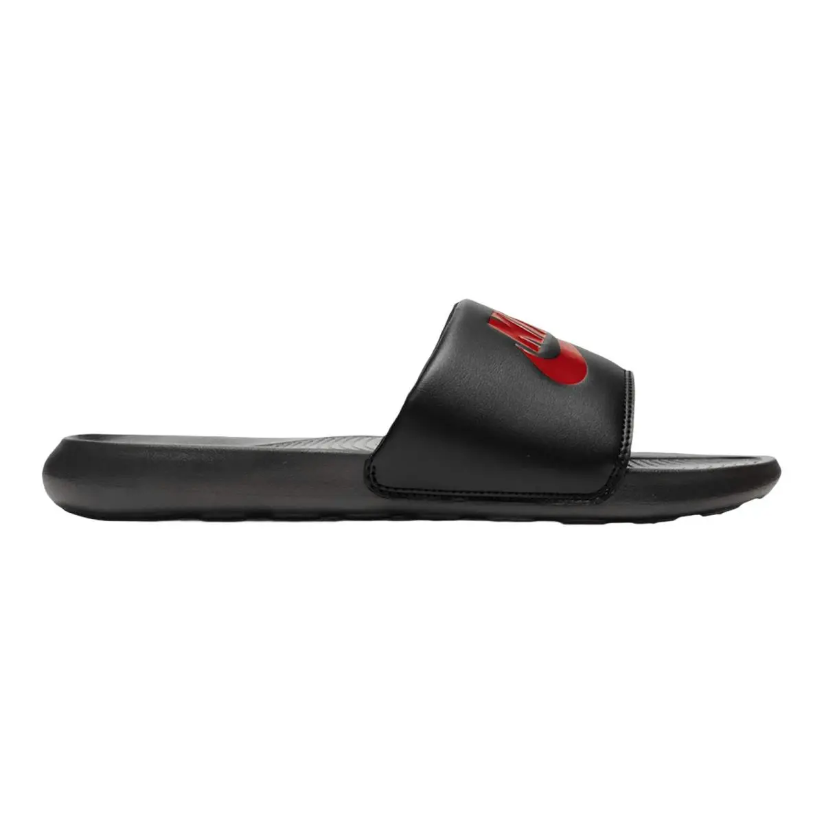 Victori One Athletic Slides Mens Size 8-14 Black/University Red/Black by Nike