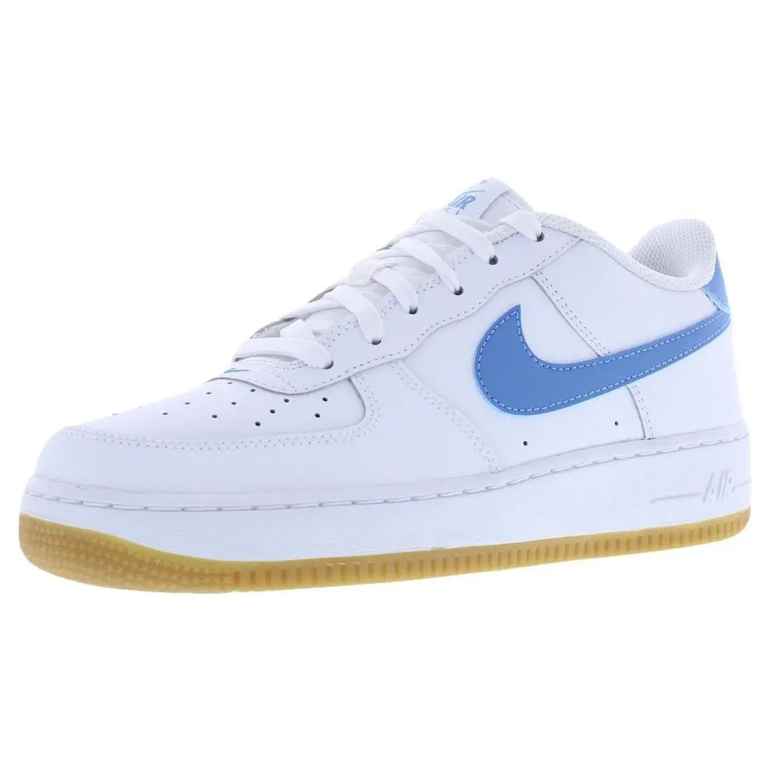 Air Force 1 Big Kids` Shoes FV5948-115 White/gum Light Brown/blue Beyon White/Gum Light Brown/Blue Beyond by Nike