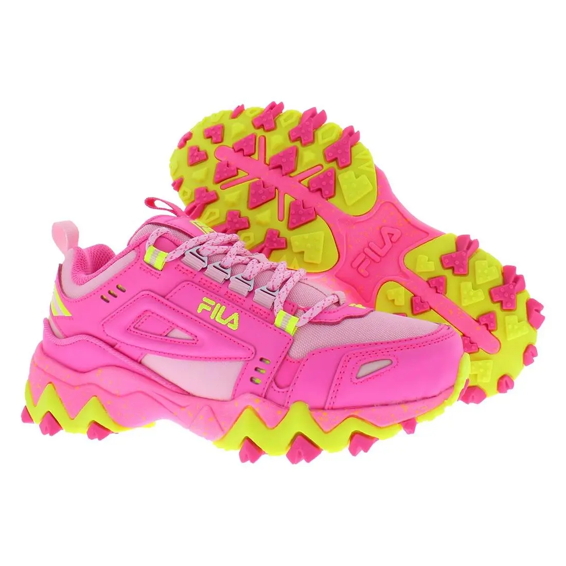 Fila Oakmont Tr Girls Shoes Size 4.5 Color: Pink/yellow