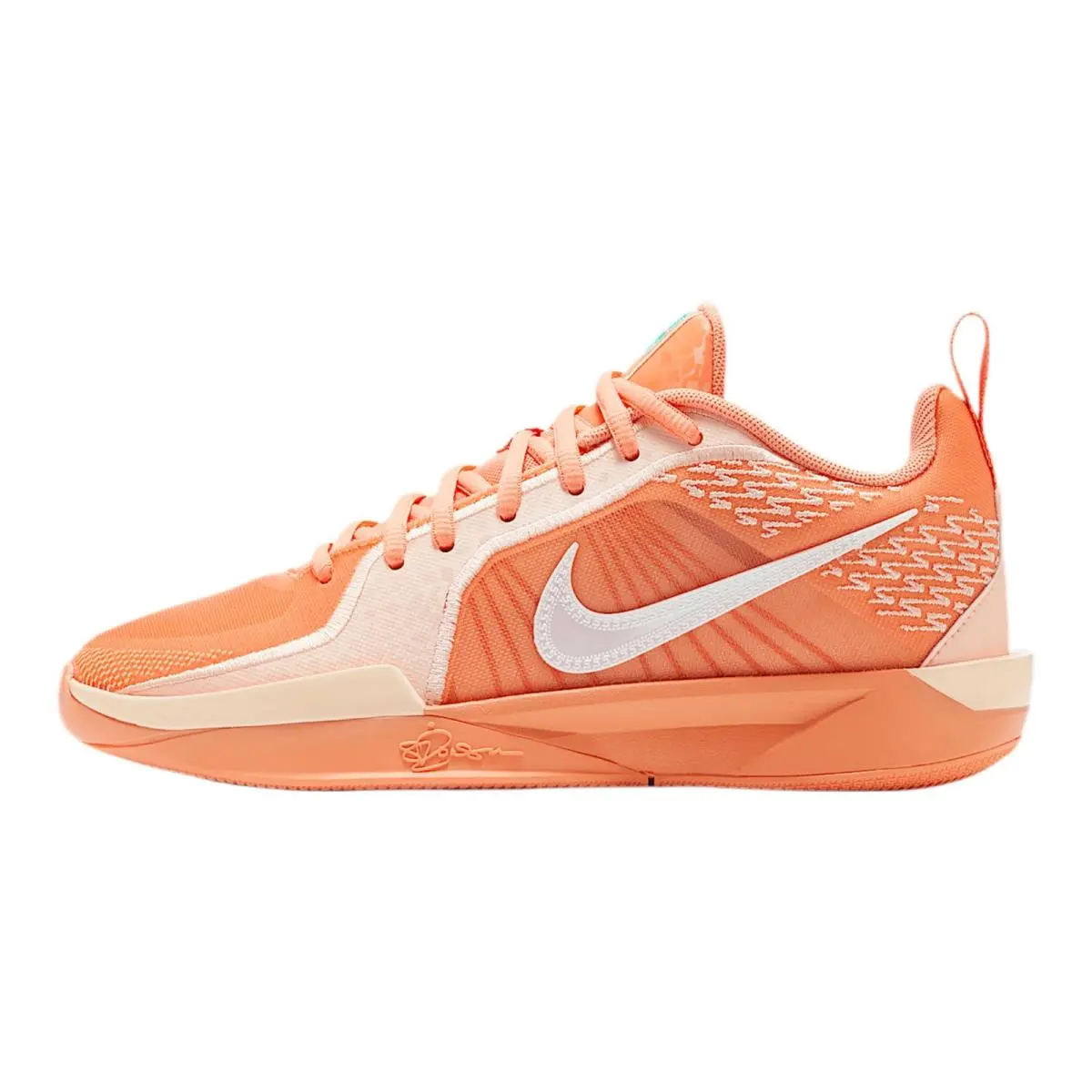 Nike Kids` Sabrina 2 Basketball Shoes - Apricot Agate/Washed Coral/Washed Teal/Light Bone