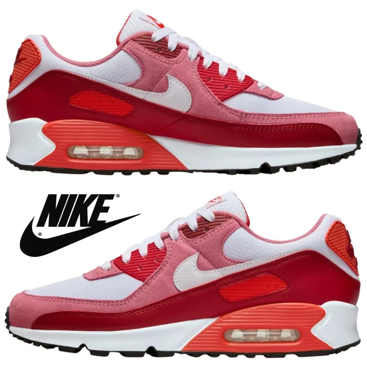 Nike shoes - Nike Air Max 90 - Air Max - Red, Maufacturer: PEONY/WHITE/LT CRIMSON/TEAM CRIMSON 7