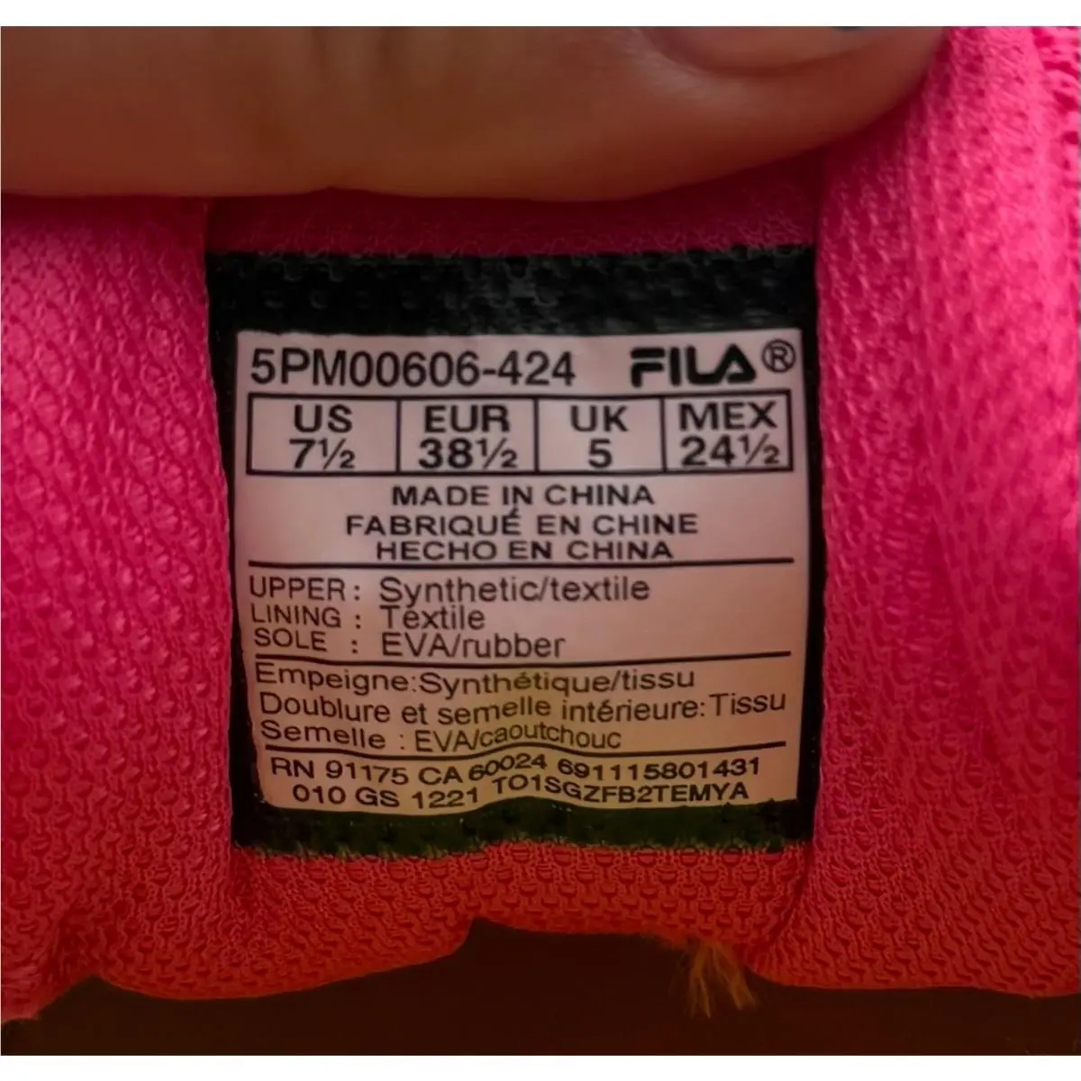 Fila shoes - Blue (UPC: 691115854154) 9