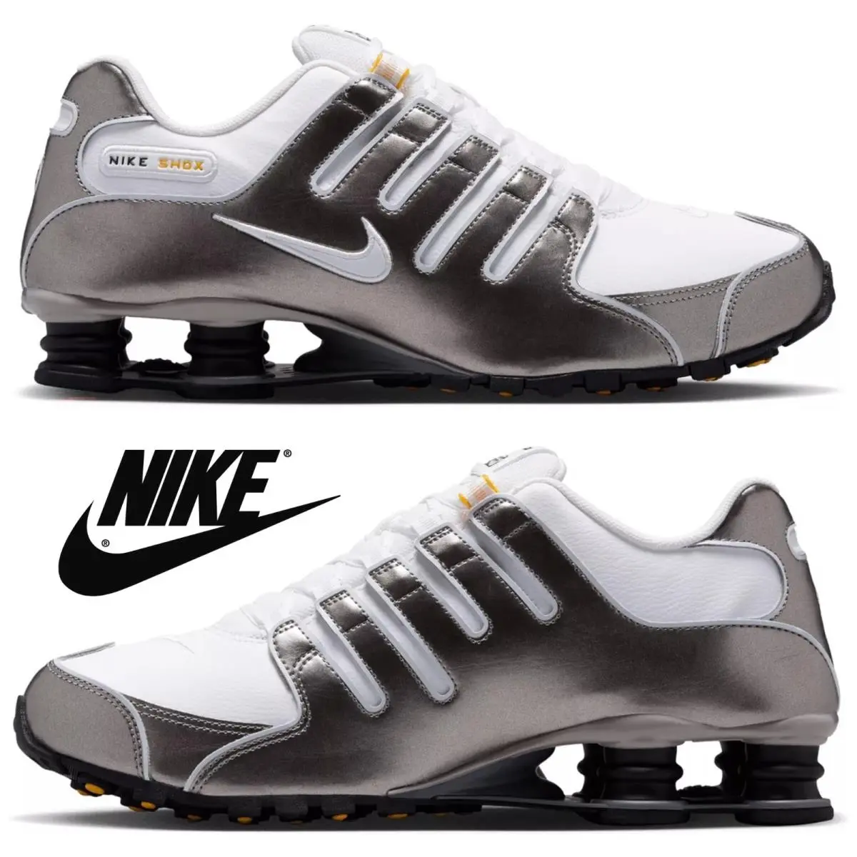 Nike shoes - Nike Shox - Shox - White, Maufacturer: Summit White/Summit White/Mtlc Pewter 26