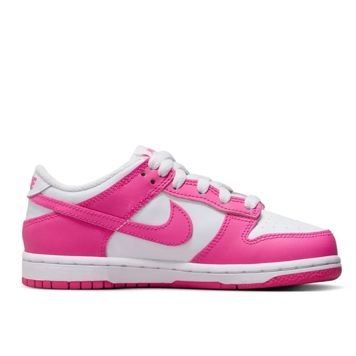 Little Kid`s Nike Dunk Low White/laser Fuchsia FB9108 102