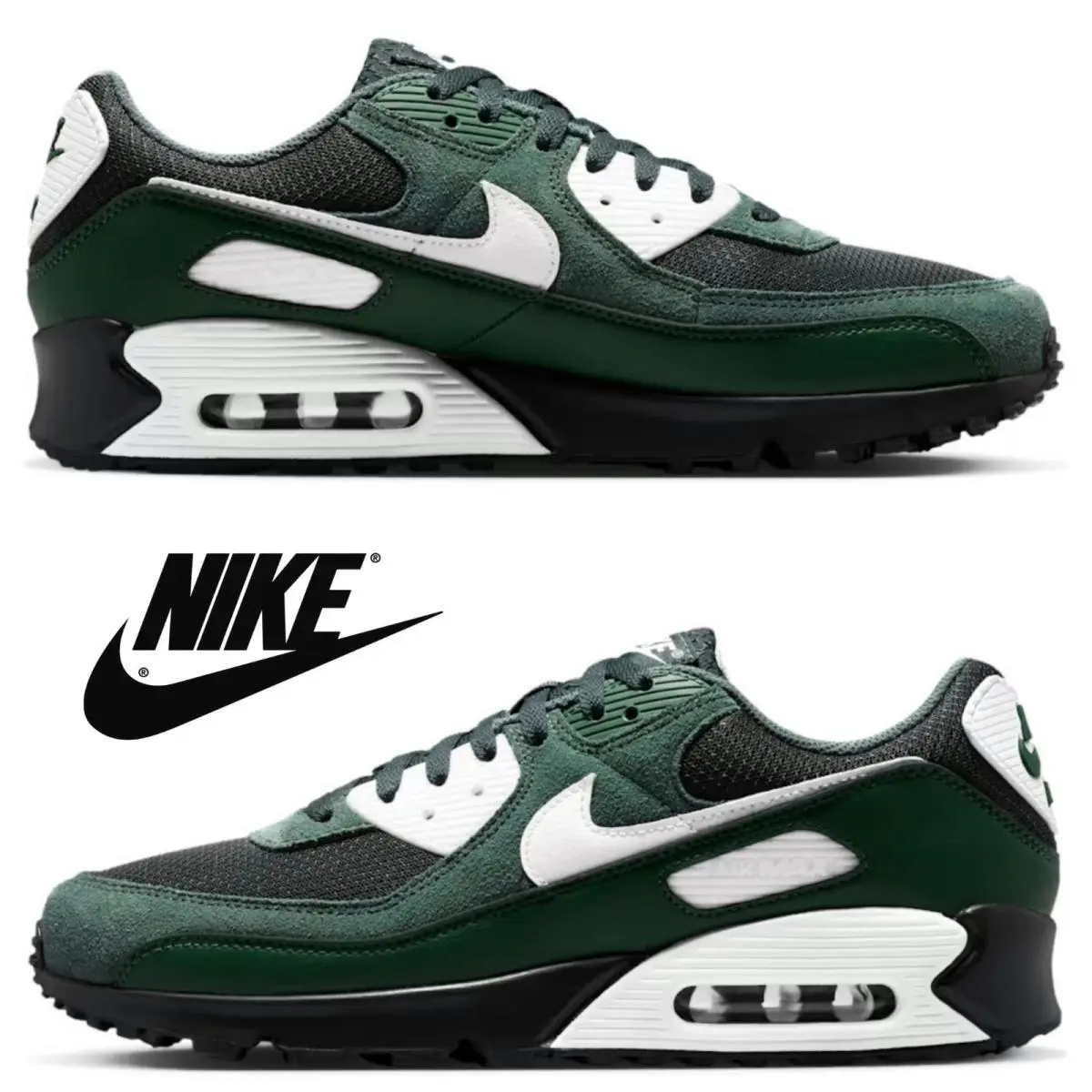 Nike shoes - Nike Air Max 90 - Air Max - Green, Maufacturer: Black Spruce/Vintage Green/Fir/Summit White 17
