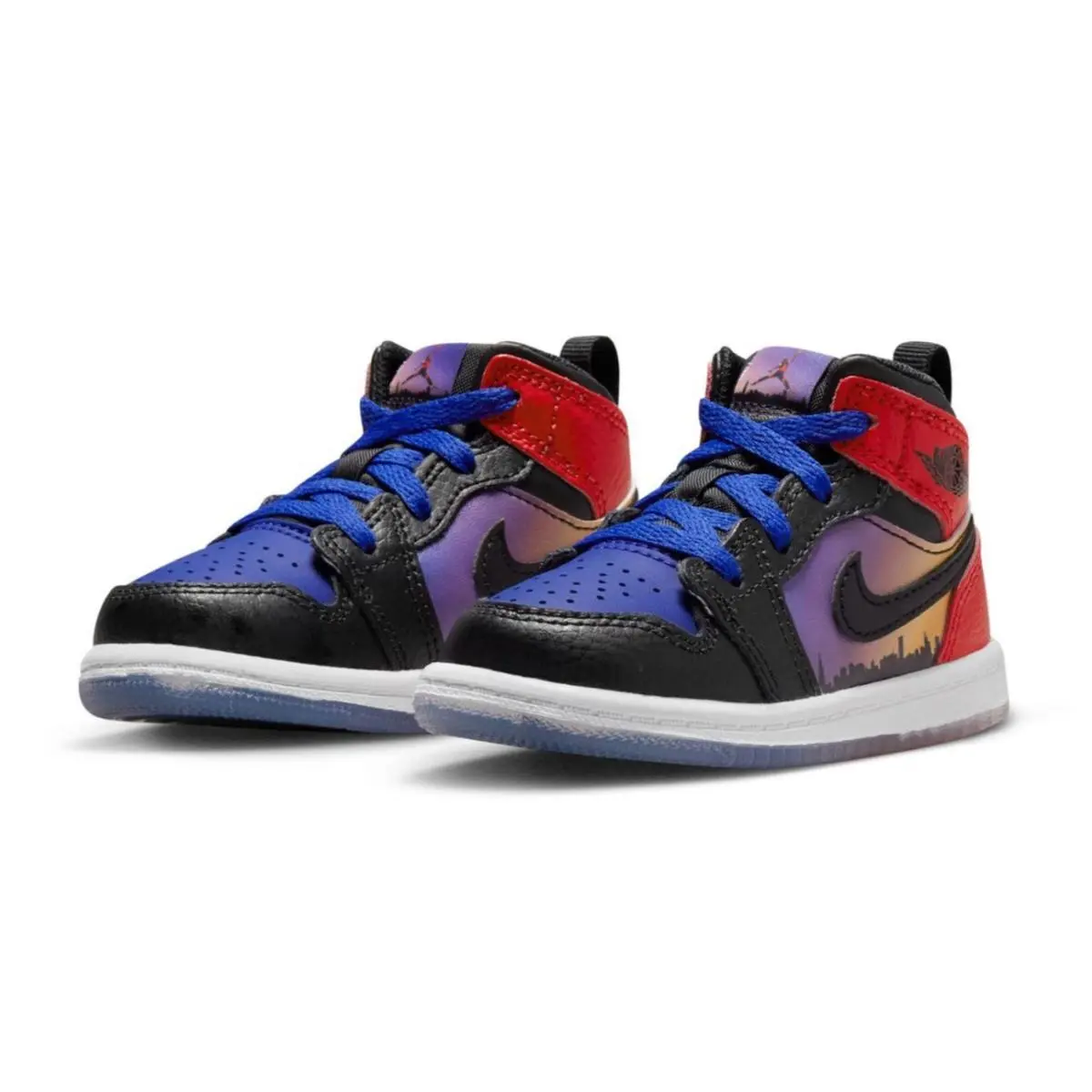Air Jordan 1 Mid SS DX4377-400 Sneaker Kids 4 Multi Leather Shoes RHS9108 by Nike