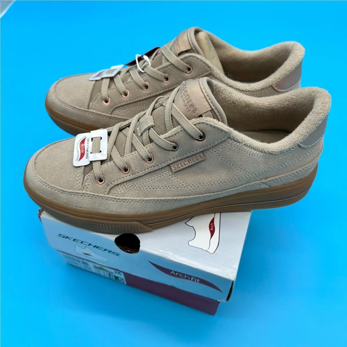 Skechers shoes - Arch Fit Arcade Meet Ya There - Beige 2