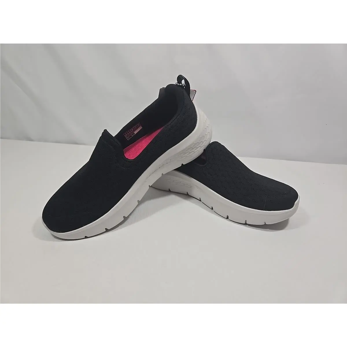 Women`s  GO Walk Flex Ocean Wind Sneaker 124955W Black Fabric Mesh Shoe by Skechers