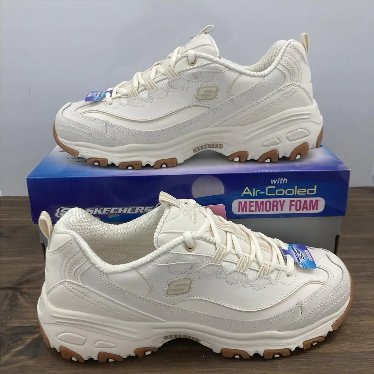 D Lites Good Neutral Off White Natural White/beige Women Sz 10 by Skechers