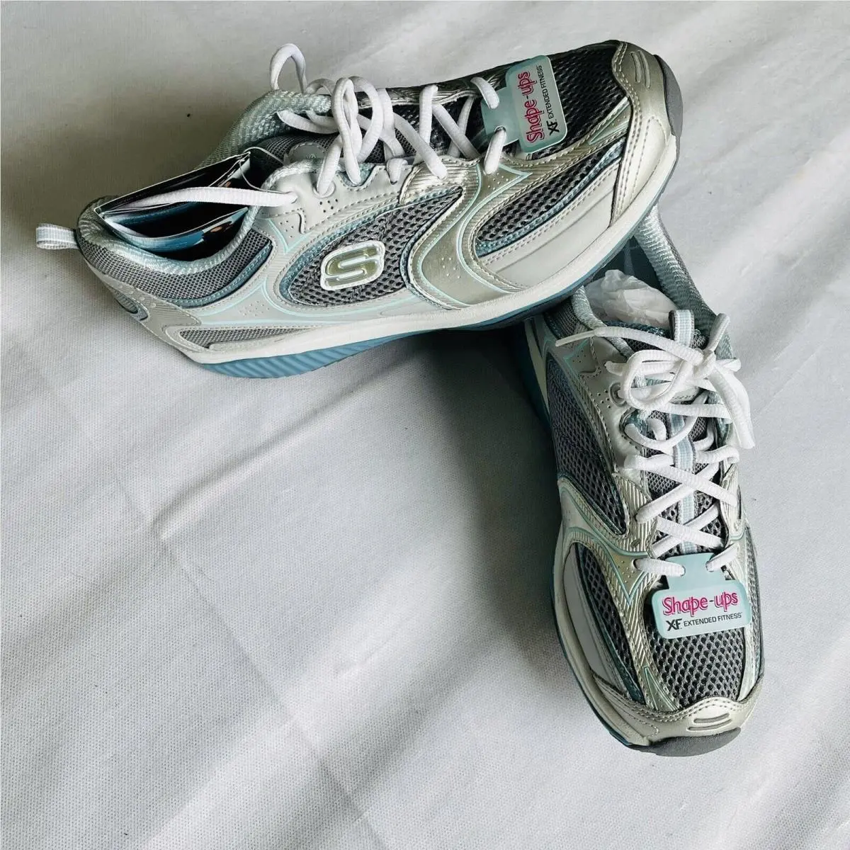 Shape-ups Shoes Womens Size 10 Silver Orthopedic Walking XF by Skechers