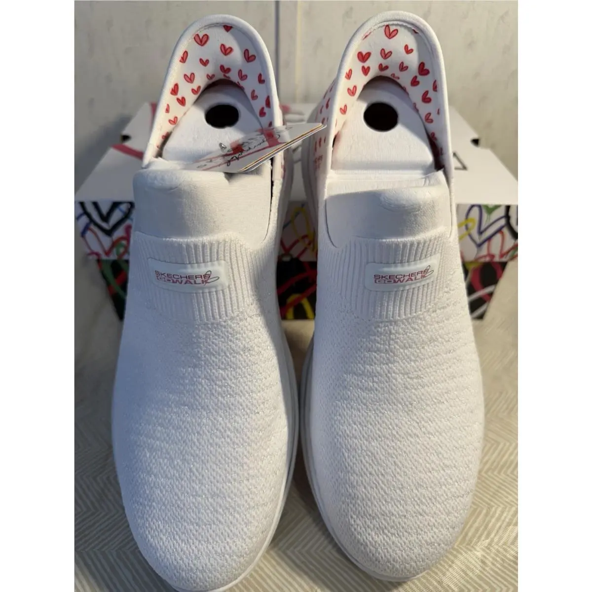 Slip-ins Shoes Womens White Size 10 Fit Hands Free Comfort Walking by Skechers