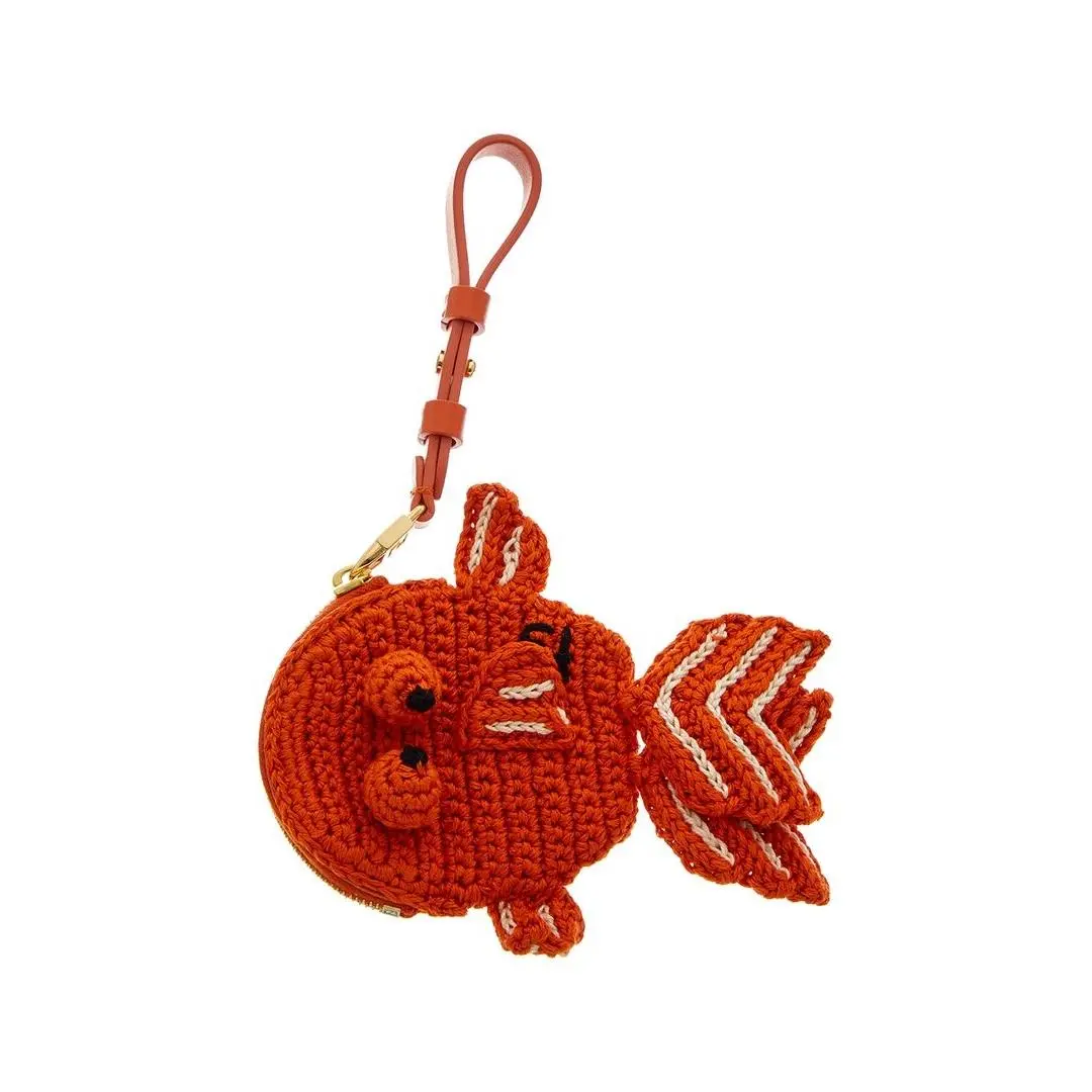 Bff Crochet Coin Purse Women`s Red 34 by Fendi