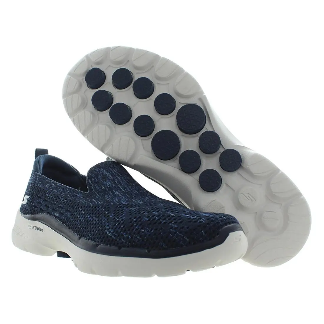Skechers Go Walk 6 Valerie Womens Shoes Size 6.5 Color: Navy/white