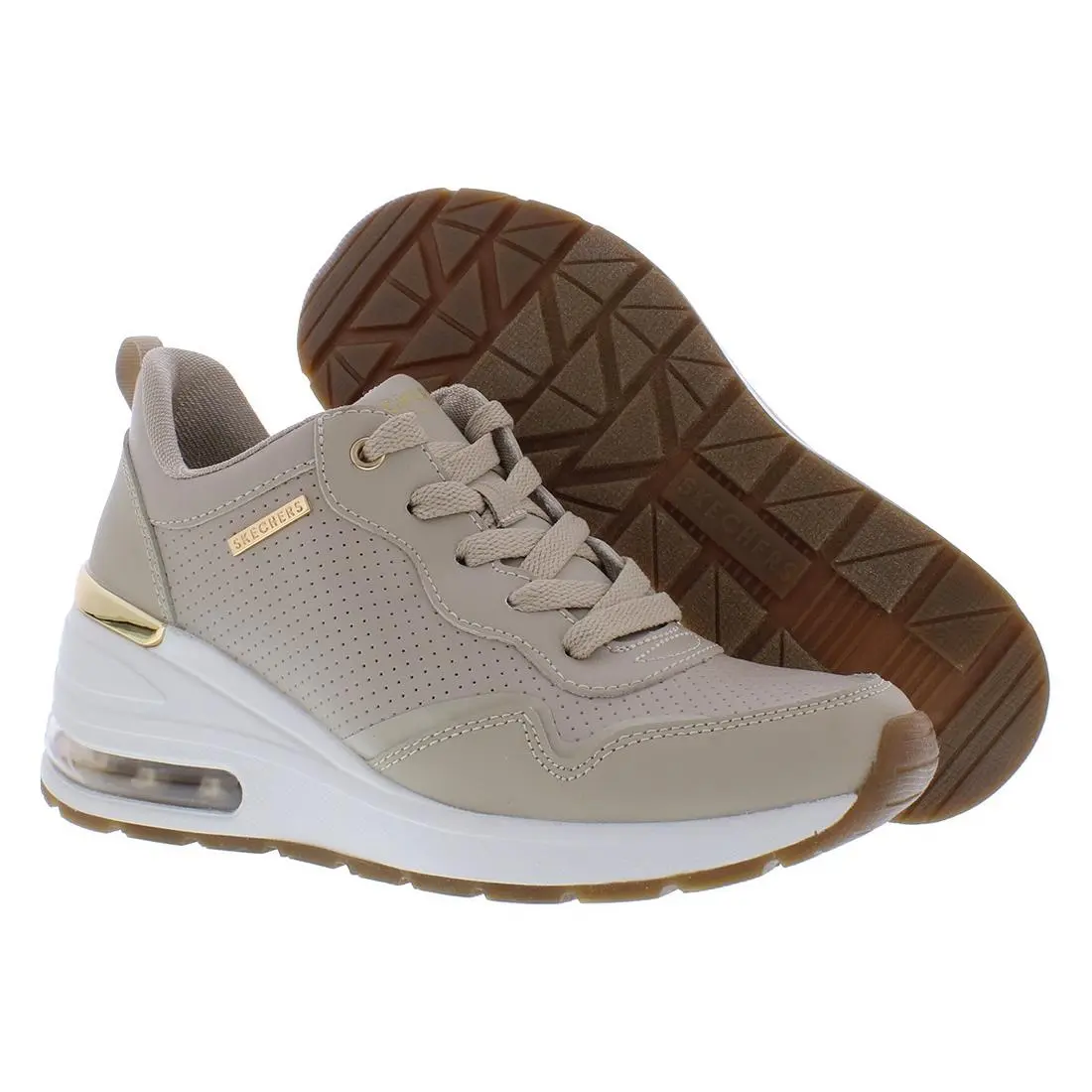Skechers Street Million Hotter Air Womens Shoes Size 9 Color: Natural