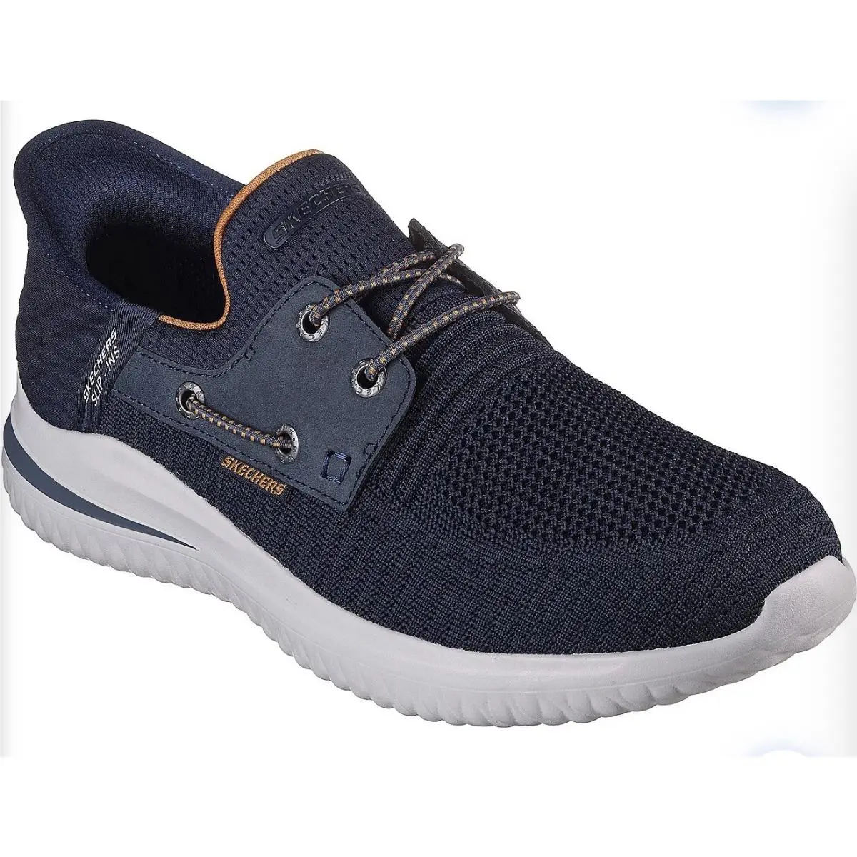Delson 3.0 Roth Slip Ins Mens 10 Navy Hands Free Casual Boat Shoes by Skechers