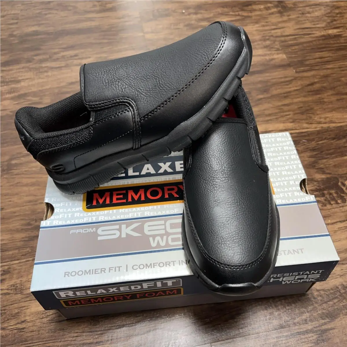 Women`s Nampa Annod Non Slip Electrical Hazard Shoe 77236/BLK Sz 6.5 by Skechers