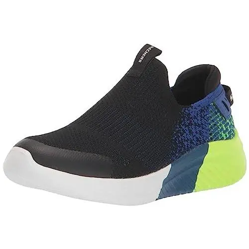 Boys Ultra Flex 3.0 Vektron Shoes Black/blue/lime - 403941L/BBLM-5 by Skechers