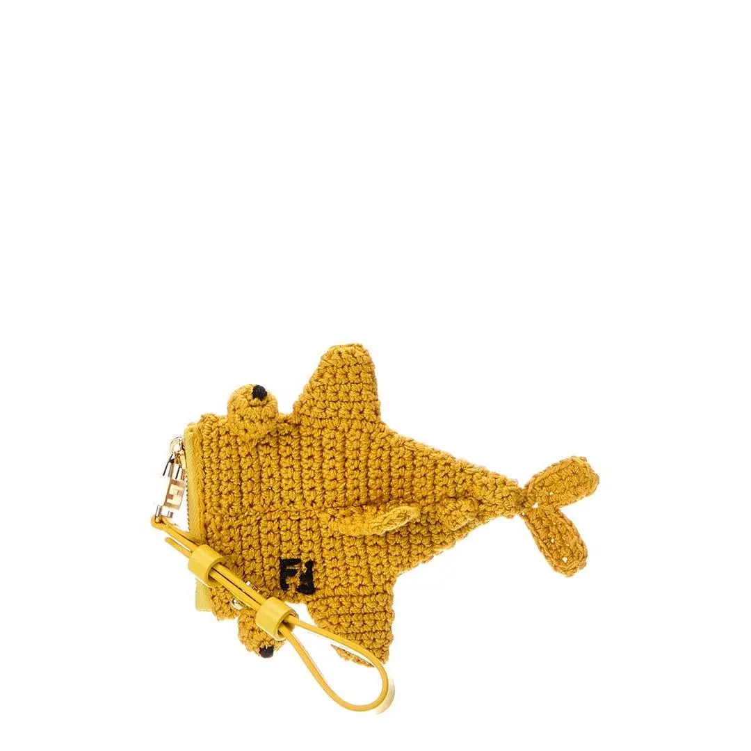 Bff Crochet Coin Purse Women`s Yellow 34 by Fendi