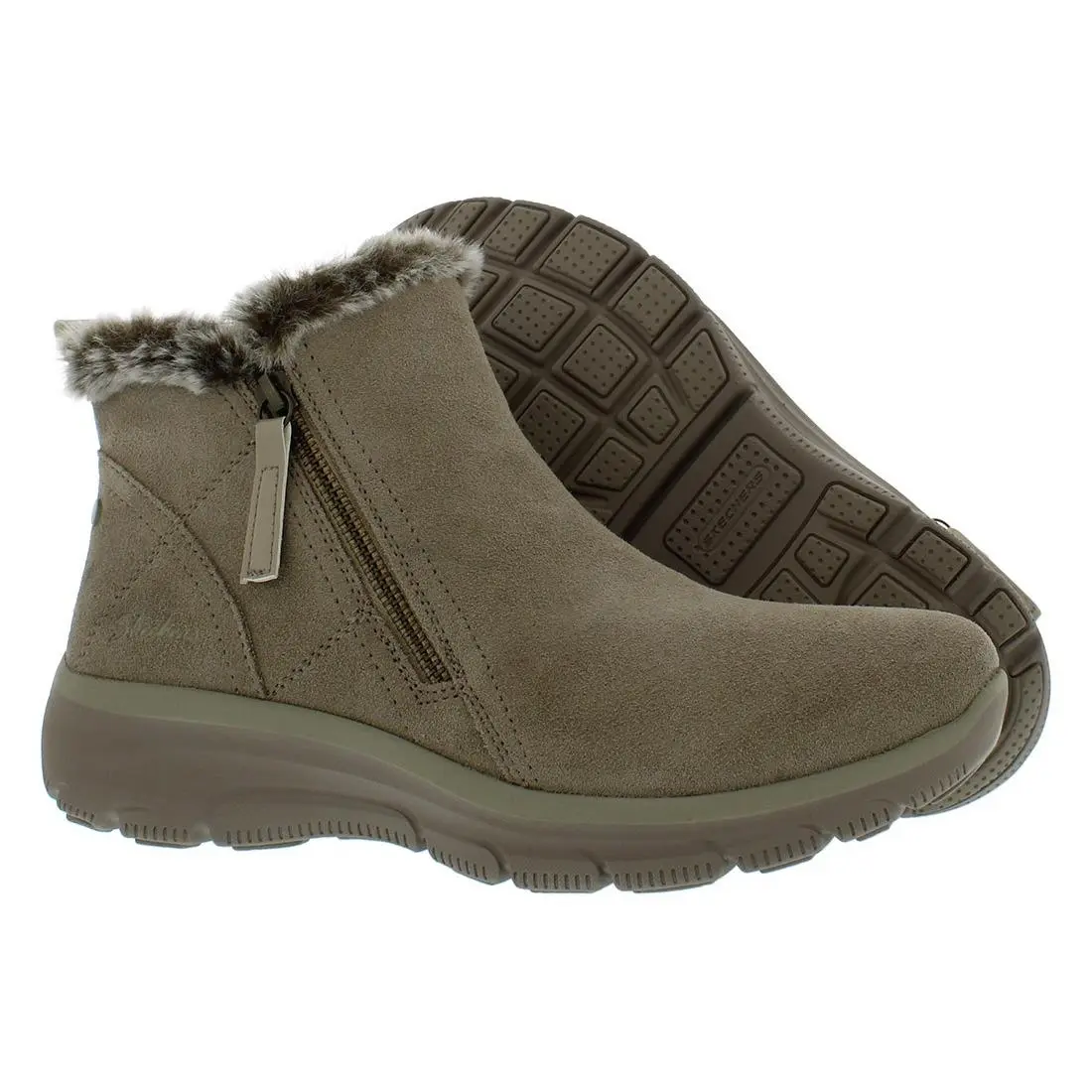 Easy Going-high Zip Boot Womens Shoes Size 9 Color: Mushroom by Skechers