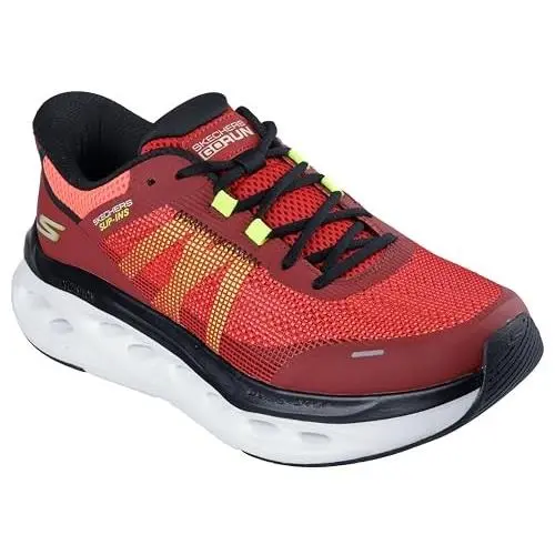 Ins Red/black - Skechers Men`s Max Cushioning Glide Step Aberdeen Hands Free