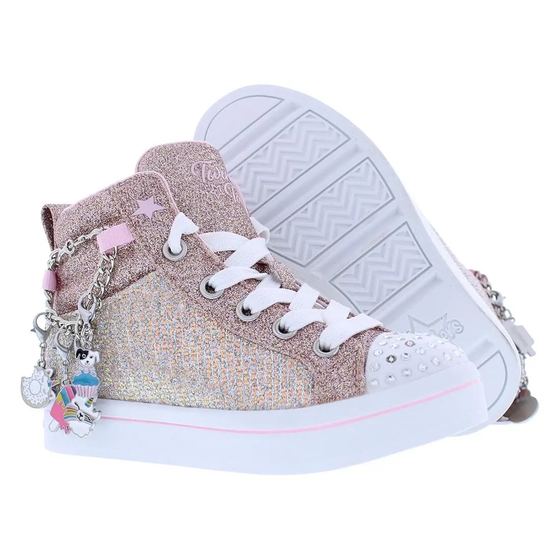 Skechers Lights Twi-lites 2.0 Twinkle Charms PS Girls Shoes Size 3 Color: Rose
