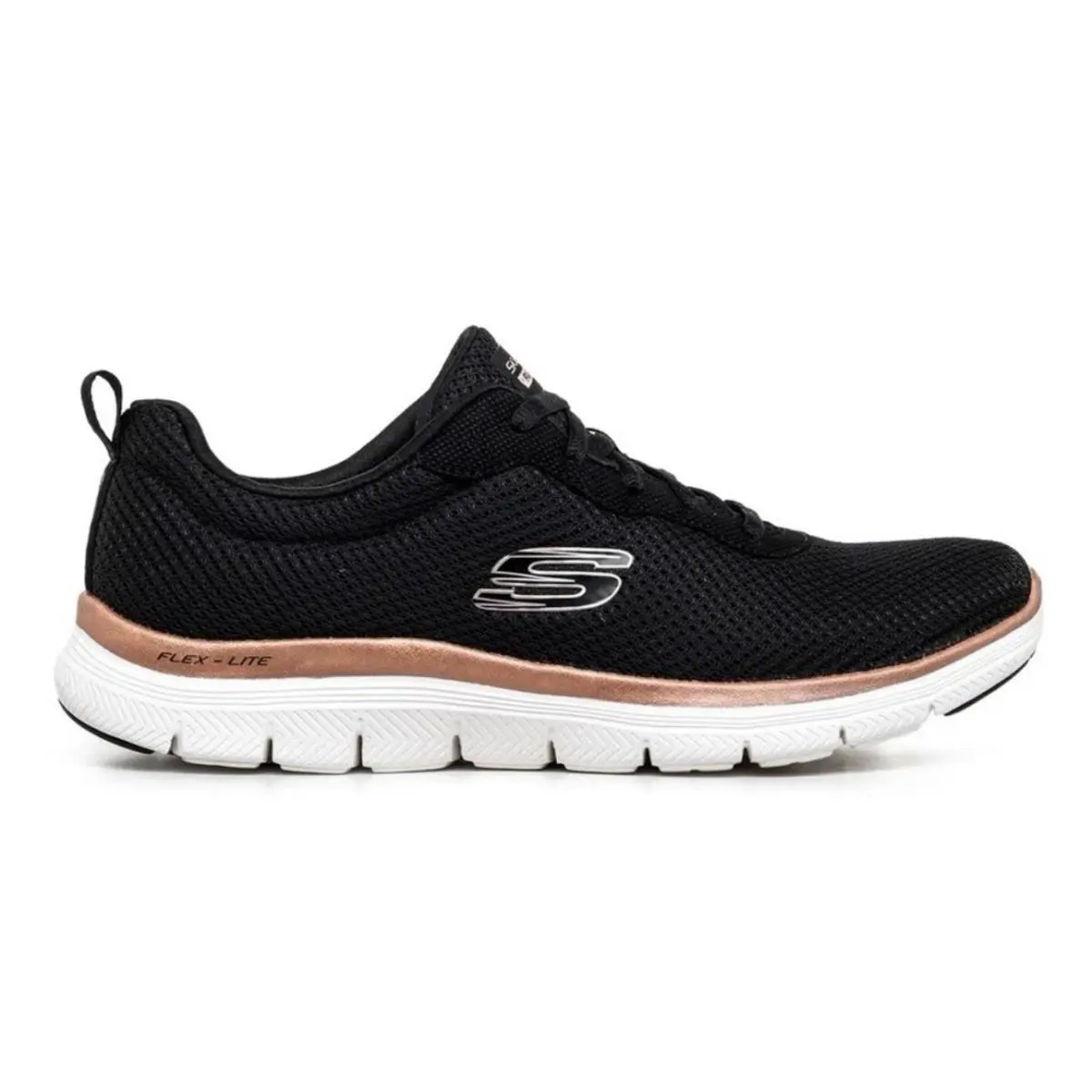 Skechers Women Flex Appeal 4.0 Black Athletic Shoes Size 6.5