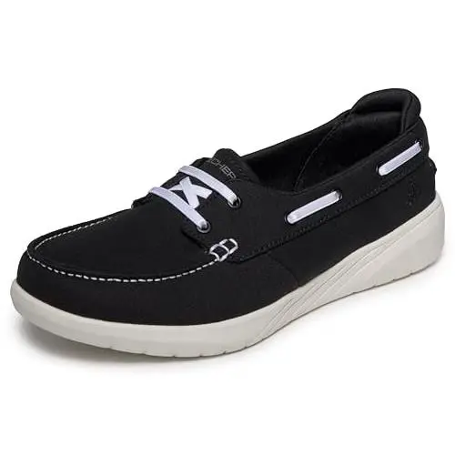 139222 Skechers Women’s Relaxed Fit On The Go Boat - 139222-BLACK/WHITE-11