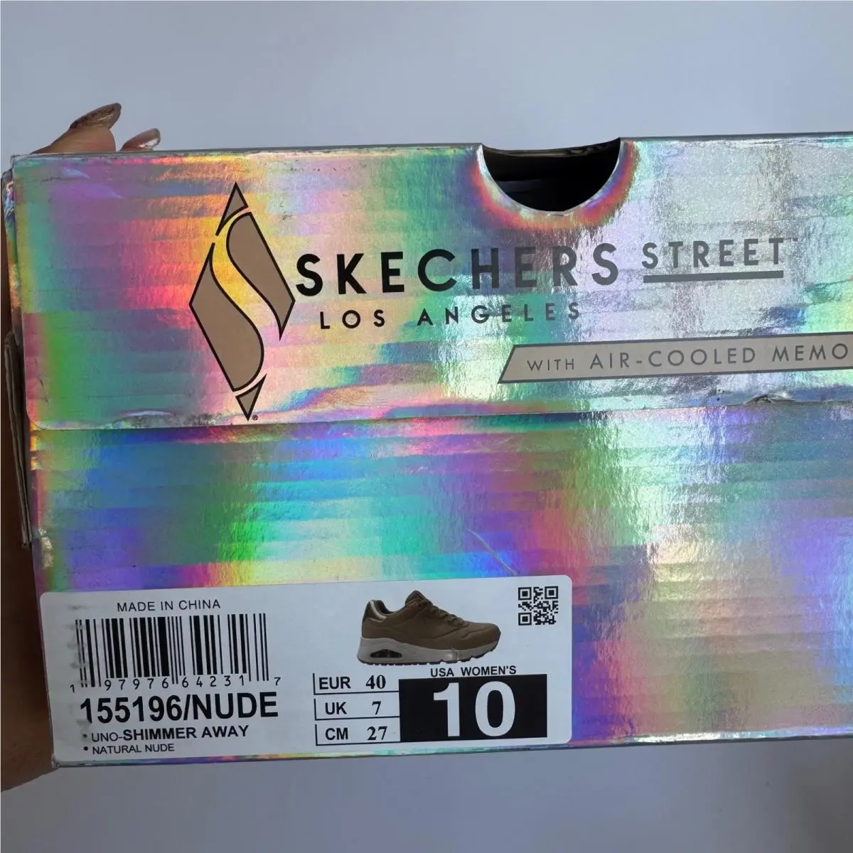 Skechers shoes - Skechers Street Uno Shimmer Away - Beige 10