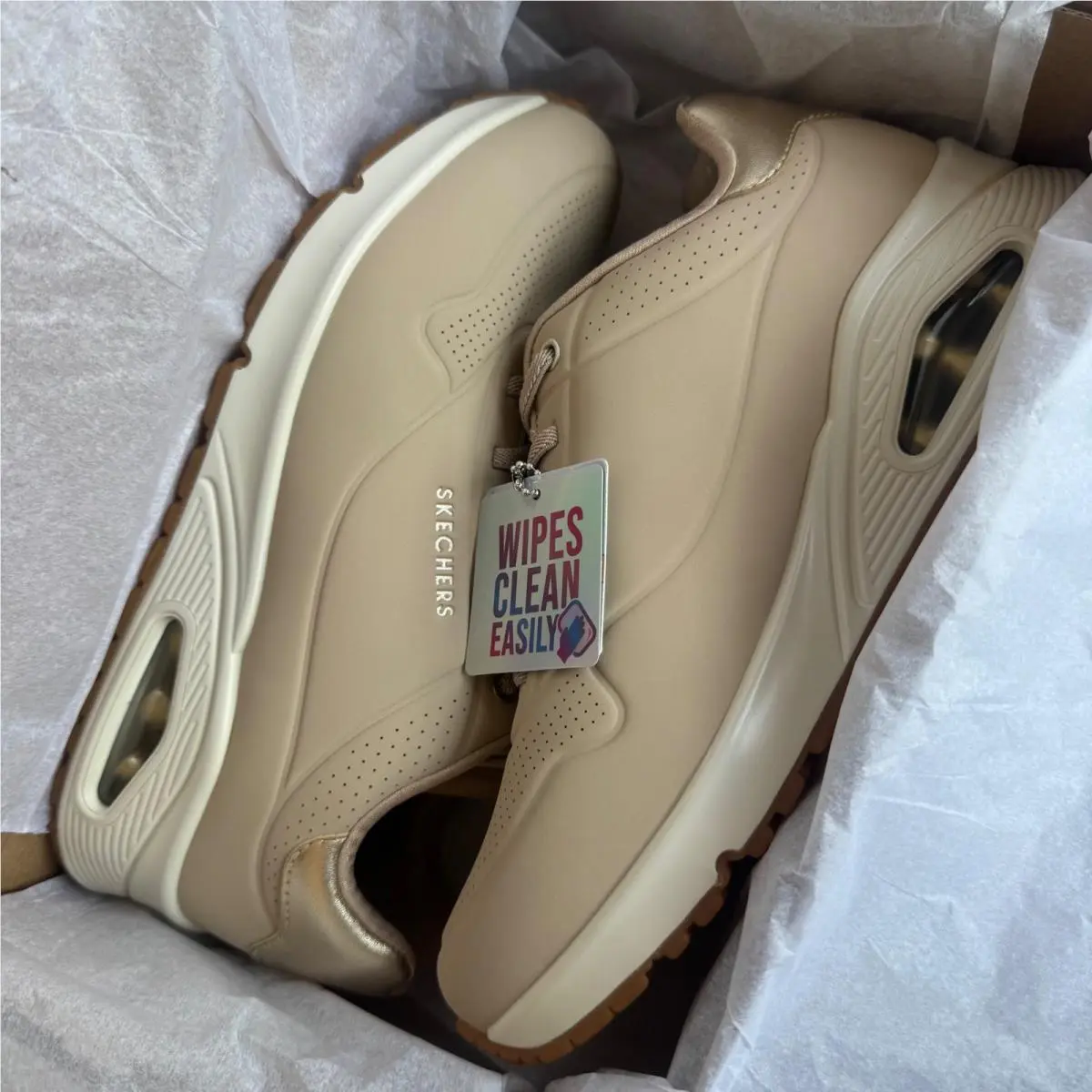 Skechers shoes - Skechers Street Uno Shimmer Away - Beige 1