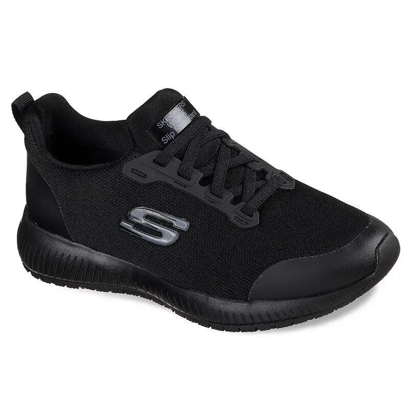Skechers D5366 Women`s Black Work-squad Slip Resistant Work Shoes Size 9.5 M