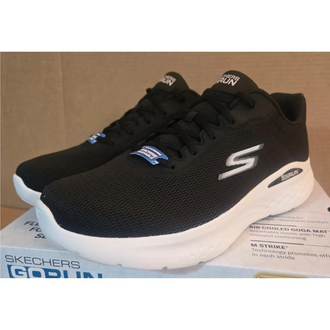 Men`s Go Run Lite-quick Stride Sneaker Size 13 Black/white 220893/BKW by Skechers