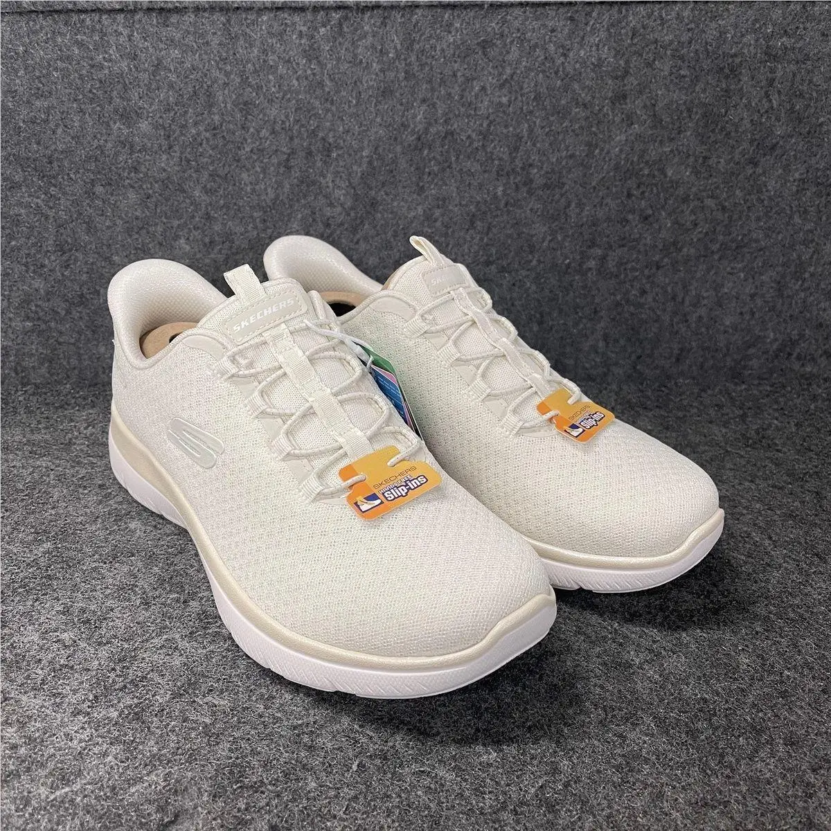 Summits-charming Glow Slip-on Sneaker Women`s Size 9 Natural by Skechers