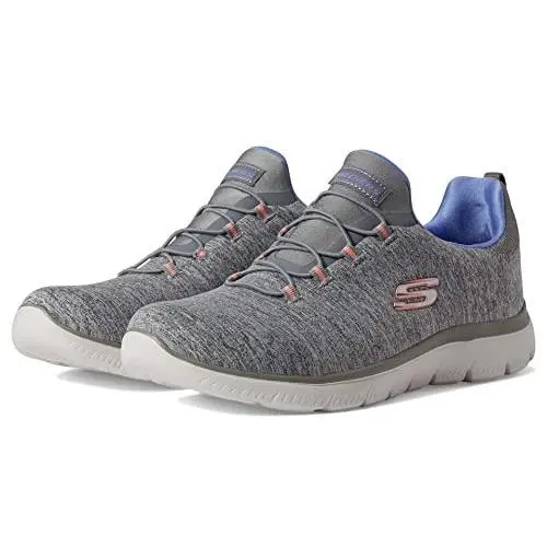 12983 Skechers Women`s Summits Quick Getaway Sneaker Wide Gray 8 W