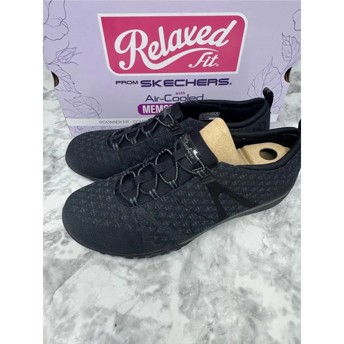 Skechers shoes - Skechers Relaxed Fit Breathe-Easy Sere-Knity - Black 0